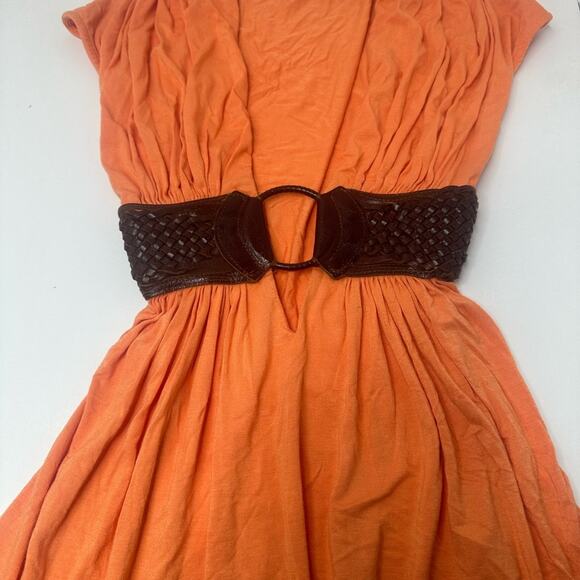 SKY WHO REMEMBERS “SKY” — BRAVO OC -Housewives WORE Orange Rayon SPANDEX SMALL - Picture 5 of 11